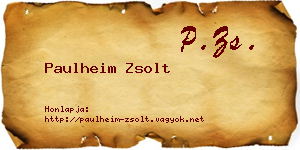 Paulheim Zsolt névjegykártya