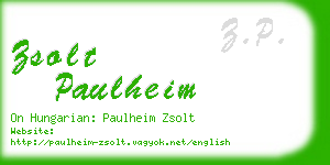 zsolt paulheim business card